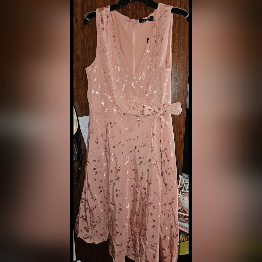 Ralph Lauren Floral Jacquard Sleeveless Dress
